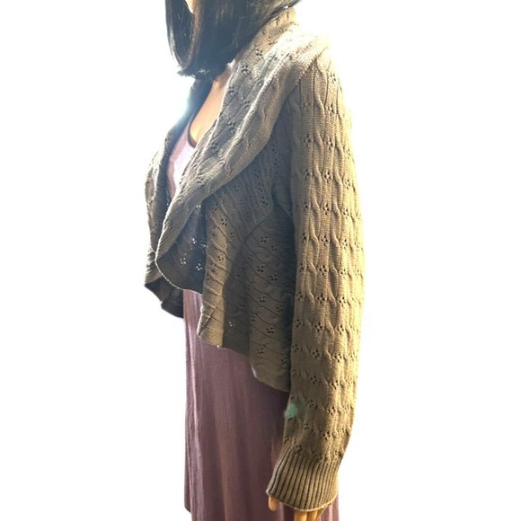 Kim Rogers Petite Open Front Gray Knit Cardigan size PL - Picture 3 of 5